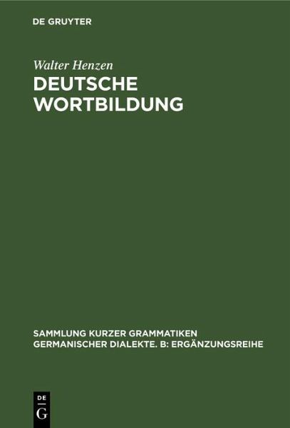 Deutsche Wortbildung (eBook, PDF)