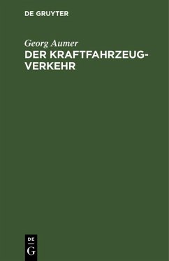Cover Der Kraftfahrzeugverkehr (eBook, PDF)