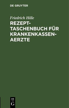 Cover Rezept-Taschenbuch für Krankenkassen-Aerzte (eBook, PDF)