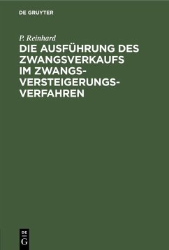Cover Die Ausführung des Zwangsverkaufs im Zwangsversteigerungsverfahren (eBook, PDF)
