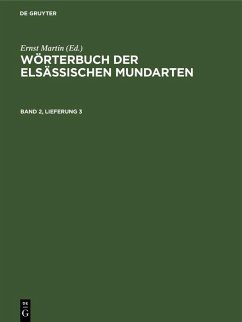 Cover Wörterbuch der elsässischen Mundarten. Band 2, Lieferung 3 (eBook, PDF)