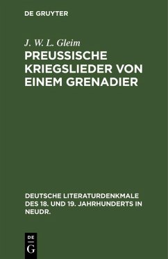Cover Preussische Kriegslieder von einem Grenadier (eBook, PDF)