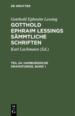 Cover Hamburgische Dramaturgie, Band 1 (eBook, PDF)