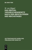 Das Reichs-Viehseuchengesetz nach den Beschlüssen des Reichstages (eBook, PDF)