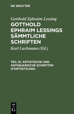 Artistische und antiquarische Schriften (Fortsetzung) (eBook, PDF) - Lessing, Gotthold Ephraim