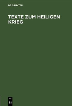Cover Texte zum Heiligen Krieg (eBook, PDF)