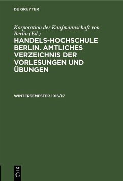 Cover Wintersemester 1916/17 (eBook, PDF)