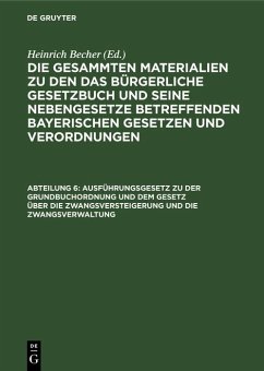 Cover Ausführungsgesetz zu der Grundbuchordnung und dem Gesetz über die Zwangsversteigerung und die Zwangsverwaltung (eBook, PDF)