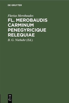 Cover Fl. Merobaudis Carminum Penegyricique Relequiae (eBook, PDF)