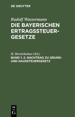 Cover 2. Nachtrag zu Grund- und Haussteuergesetz (eBook, PDF)