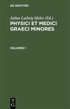 Cover Physici et medici graeci minores. Volumen 1 (eBook, PDF)