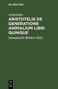 Aristotelis de generatione animalium libri quinque (eBook, PDF) - Aristoteles