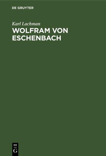 Wolfram von Eschenbach (eBook, PDF) Wolfram von Eschenbach (eBook, PDF)