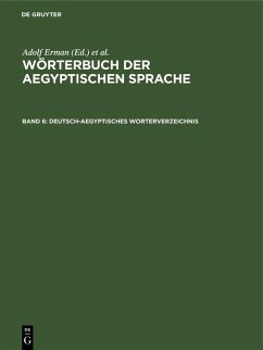 Cover Deutsch-aegyptisches Worterverzeichnis (eBook, PDF)