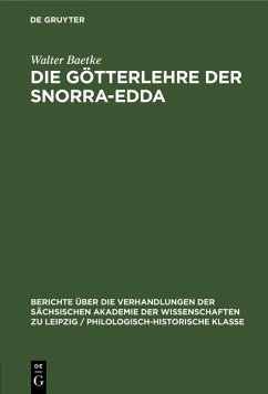 Die Götterlehre der Snorra-Edda (eBook, PDF) - Baetke, Walter