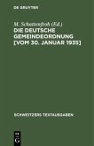 Die deutsche Gemeindeordnung [vom 30. Januar 1935] (eBook, PDF)