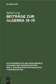 Beiträge zur Algebra 18-19 (eBook, PDF)