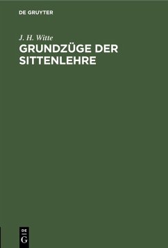 Cover Grundzüge der Sittenlehre (eBook, PDF)