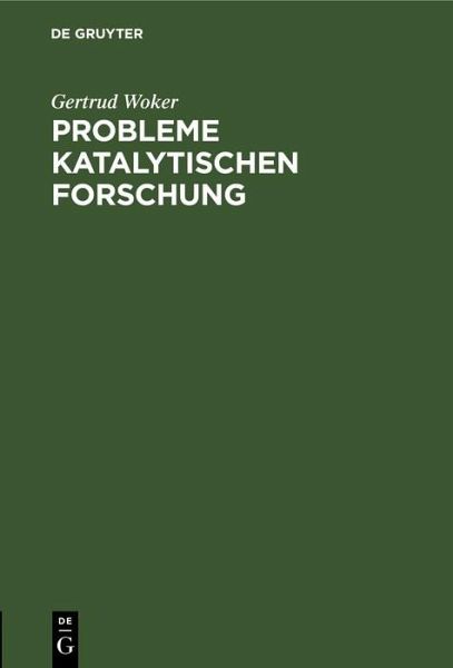 Probleme katalytischen Forschung (eBook, PDF)