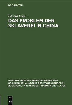 Das Problem der Sklaverei in China (eBook, PDF) - Erkes, Eduard