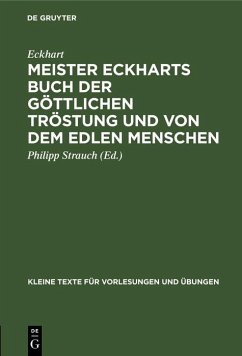 Meister Eckharts Buch der göttlichen Tröstung und von dem edlen Menschen (eBook, PDF) - Eckhart