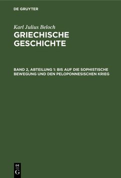Cover Bis auf die sophistische Bewegung und den Peloponnesischen Krieg (eBook, PDF)