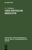 Vier kritische Gedichte (eBook, PDF)