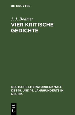 Cover Vier kritische Gedichte (eBook, PDF)