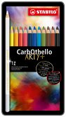 Pastellkreidestift - STABILO CarbOthello - ARTY+ - 12er Metalletui - mit 12 verschiedenen Farben