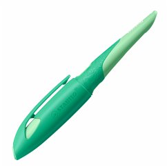 Schulfüller ergonomisch für Rechtshänder mit Anfänger-Feder A - STABILO EASYbirdy 3D Wildlife Special Edition in grün - inklusive Patrone