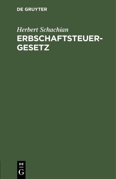 Erbschaftsteuergesetz (eBook, PDF)