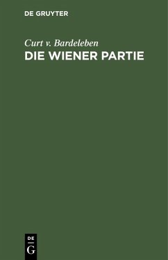 Die Wiener Partie (eBook, PDF) - Bardeleben, Curt v.