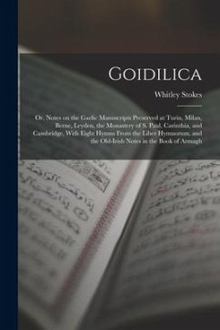 Goidilica; or, Notes on the Gaelic Manuscripts Preserved at Turin, Milan, Berne, Leyden, the Monastery of S. Paul, Carinthia, and Cambridge, With Eigh - Stokes, Whitley