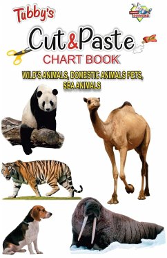 Tubbys Cut & Paste Chart Book Wild's Animals, Domestic Animals Pets, Sea Animals - Priyanka