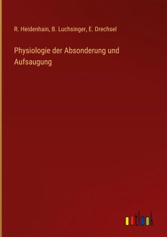 Cover Physiologie der Absonderung und Aufsaugung
