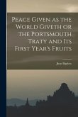 Peace Given as the World Giveth or the Portsmouth Traty and its First Year's Fruits