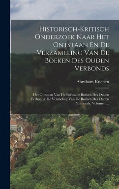Cover Historisch-kritisch Onderzoek Naar Het Ontstaan En De Verzameling Van De Boeken Des Ouden Verbonds