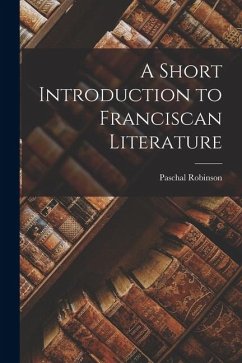 Cover A Short Introduction to Franciscan Literature