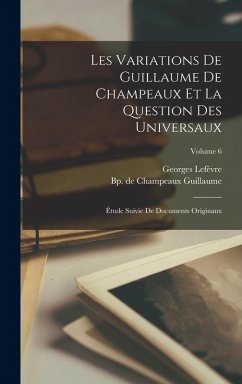 Cover Les variations de Guillaume de Champeaux et la question des universaux