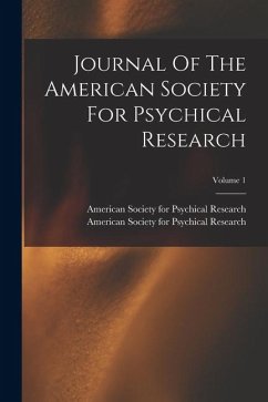 Cover Journal Of The American Society For Psychical Research; Volume 1