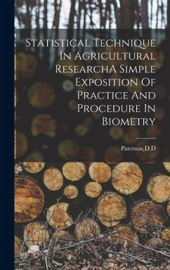 Cover Statistical Technique In Agricultural ResearchA Simple Exposition Of Practice And Procedure In Biometry