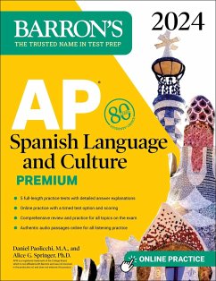Cover AP Spanish Language and Culture Premium, 2024: 5 Practice Tests + Comprehensive Review + Online Practice
