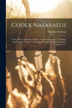 Cover Codex Nasaraeus: Liber Adami Appellatus, Syriace Transscriptus, Loco Vocalium, Ubi Vicem Literarum Gutturalium Præstiterint, His Substi