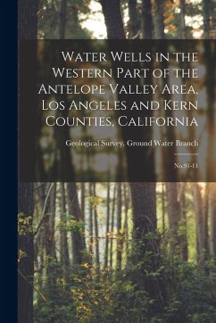 Cover Water Wells in the Western Part of the Antelope Valley Area, Los Angeles and Kern Counties, California: No.91-11