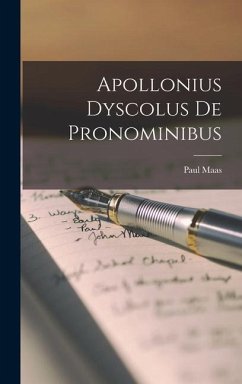 Apollonius Dyscolus de Pronominibus - Maas, Paul