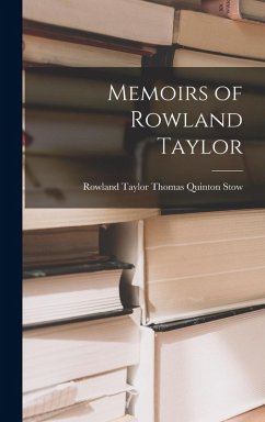 Cover Memoirs of Rowland Taylor