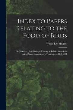 Cover Index to Papers Relating to the Food of Birds
