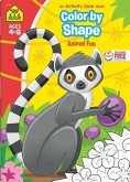 School Zone Color by Shape Animal Fun Workbook