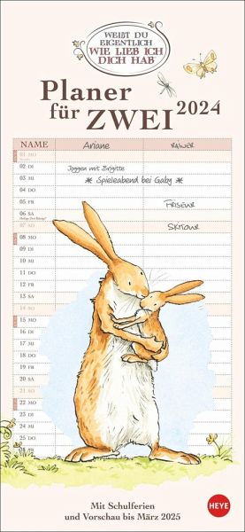 Weißt du eigentlich, wie lieb ich dich hab? Planer für zwei 2024 