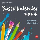 Bastelkalender 2024 anthrazit klein. Blanko-Kalender zum Basteln mit extra Titelblatt für eine persönliche Gestaltung. Foto- und Bastelkalender 2024.